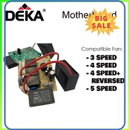 ⭐ [100% ORIGINAL] ⭐ Deka Ceiling Fan Receiver PCB Board 3 speed 4 speed  5 Speed Mother Board Kipas 