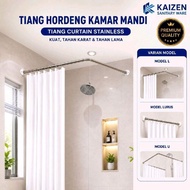 Shower Curtain bathroom Curtain 180 x 180 / 180 x 200 / 200 x 200 Cm WHITE AND COMPLETE POLEIVORY