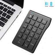 Jomaa Rechargeable Wireless Numeric Keypad Bluetooth Number Pad Slim 22-Keys External Numpad Keyboar