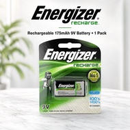 [ ENERGIZER ] Recharge 9V 175mAh NiMH Rechargeable Battery 1pc | 9 Volt Battery