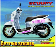 Sticker Scoopy striping Scoopy Open BO Bimbingan On Line