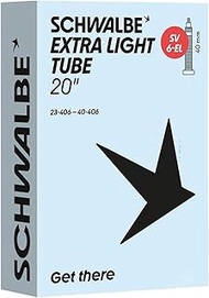Schwalbe SV6-EL Extra Light Bicycle Inner Tube 23/40-406 IB Black 40 mm