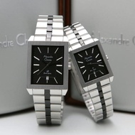 JAM TANGAN COUPLE ALEXANDER CRISTIE AC1020 SILVER BLACK ORIGINAL