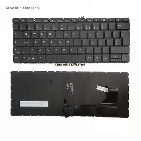 dd GR Germany Language Backlight Keyboard For HP Elitebook 830 G7 Black