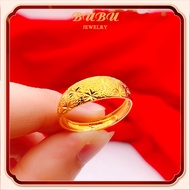 แหวนทองแท้ ลายโปร่งหน้ามน น้ำหนัก (0.6 กรัม) ทองคำแท้ 96.5% ขายได้ จำนำได้ จัดส่งฟรี!!!