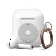 Elago AirPods 復古IPOD造型隨身扣環保護套-白(適用一二代AirPods)