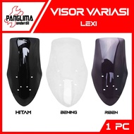 Visor Variasi Tinggi-Panjang Lexi Hitam-Riben-Ribben-Bening-Transparan Windshield-Wind Shield-Winsil