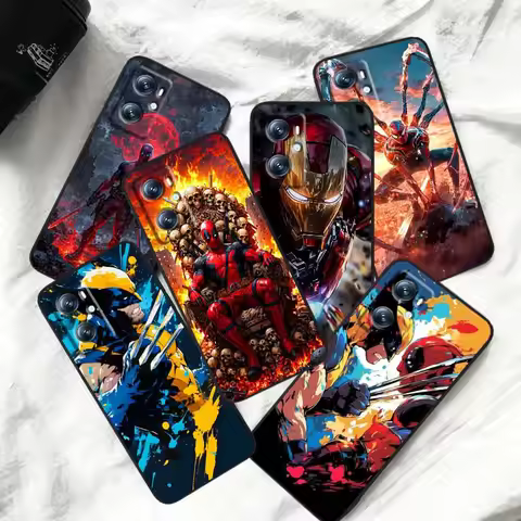 Iron Man Deadpool Wolverine Phone Case For OPPO Reno 7 A96 A40 A58 5 6 Realme GT A74 A78 Neo2 A74 A7