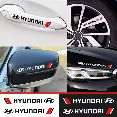 4pcs Car Door Handle sticker Vinyl Decal For Hyundai I10 I20 I30 I40 IX20 IX35 Tucson Solaris Accent