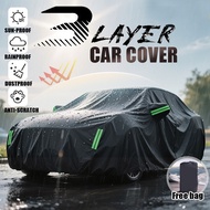 Waterproof Car Cover 3 Layers All Weather UV Protection Windproof Outdoor Full Car Cover