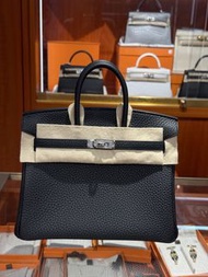Hermes Birkin 25 黑銀Togo G stamp