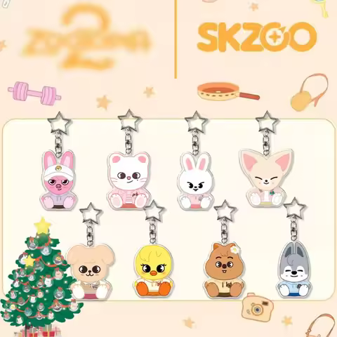 Stray Kids SKZOO Acrylic Keychain Animal City Cartoon Commemorative Magic School Kpop photo Hwang Hy