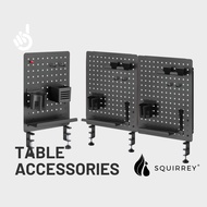 Squirrey Orgnx Modular Desk Pegboard Organizer - Solo/Duo, Clamp Mount, DIY Storage, Modern Style