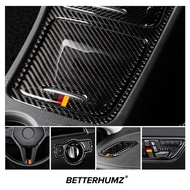 For Mercedes Benz W176 A Class GLA X156 CLA C117 Carbon Fiber Car Center Console Decoration Sticker 