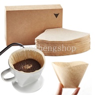 100pcs/set Cone Shaped Disposable Coffe Filter Paper Hand Drip Tea Coffee Espresso Filtering Tool Coffee Cup Pot Filter Papers Strainer