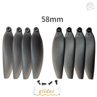 GILDAI Remote Control Drone Parts, Universal 58mm/66mm Folding Propeller Blades, Plastic Black Quadc