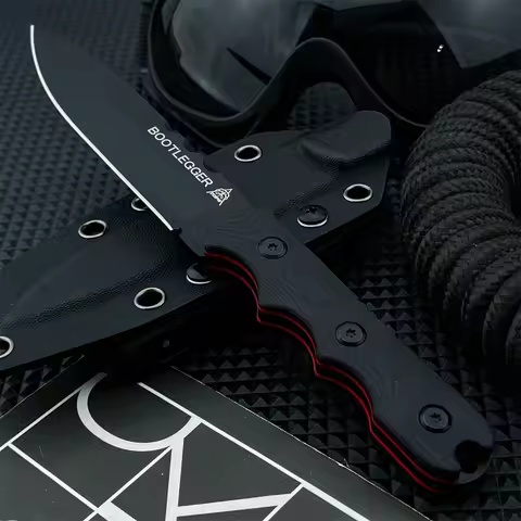 Durable TOPS Outdoor Fixed Blade Knife 8Cr13MoV Blade G10 Handle Camping Fishing Cutting Travel Hiki