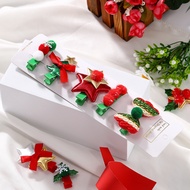 2024 Christmas Fabric Hair Clip Accessories Children Jewelry Hair Accessories Headwear 5-Piece Set F