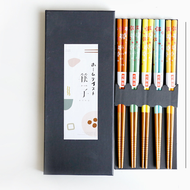 Đũa tre xuất NHẬT kháng khuẩn set 5 đôi - Ecobabo