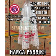 U [WHOLESALE 1 BOX] CUP TEN 18oz ECO STAR 22oz REGULAR by TIP TOP contains 20 packs x 50 pcs ISO Fla