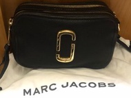 marc jacobs 專櫃款the Softshot 21黑色雙層拉鍊相機包