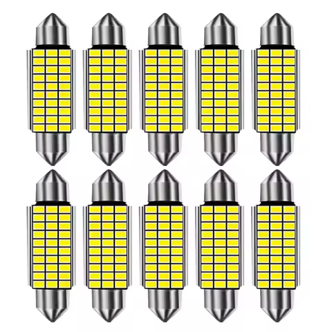 10x Error Free C5W C10W 3014 LED Bulb 31 36 39 41 42mm Interior Reading Light Festoon Auto Dome Lice