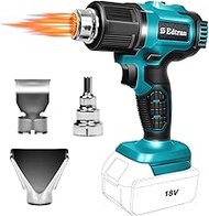 Cordless Heat Gun, Hot Air Gun Compatible for Makita 18V Volt LXT Battery, 3 Nozzle, 2-Temp Setting