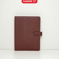 Flashee Plain Binder A5 Dark Brown Color Ring Hole 20 Exclusive Quality Binder Organizer