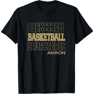 Basketball Akron In Modern Stacked Lettering T-Shirt