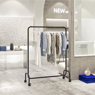 Display Stand Stainless Steel Display Stand Floor-standing Shelf Clothes Rod Women's Clothing Store 