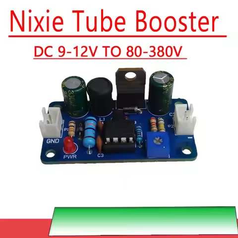 MC34063 Nixie Tube Booster DC 9-12V TO 80-380V 160V 170V Boost Converter High Voltage Power 6E2 6E1 