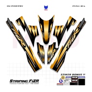 FIZ09b Yamaha F1ZR Striping Stickers, Yamaha F1zr Motorcycle Scotlite Stickers Force One Racing Flag