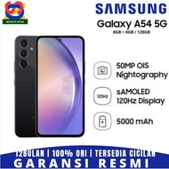 hp baru samsung galaxy a54 5g water resistant a545g grs resmi 100% ori - a54 8/128 hitam +aksesoris