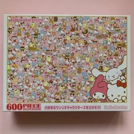 全新日版砌圖 Sanrio 600塊 （53x38cm)  全部經典角色大集合 Kitty 布甸狗 肉桂狗 keropi Melody Twin star 馬騮仔 XO P鴨 Kuromi