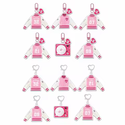 Kpop Girls Generation 18th Anniversary CD Album Keyring Yoona Taeyeon Clothes Pattern SNSD Acrylic K