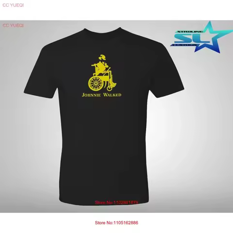 Johnnie Walker parody Walked Drinking Whiskey Burbon Bar T SHIRT vintage Washed Stylish Versatile Sl