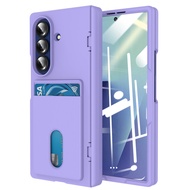 Wallet Slot Card Holder Hinge Protective Phone Case for Samsung Galaxy Z Fold 7 Fold7 5G Protector S