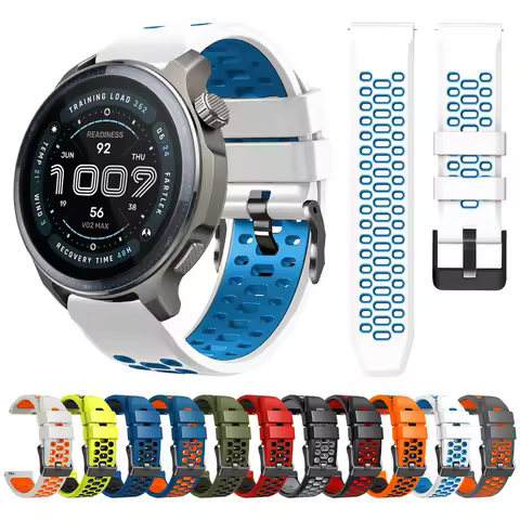 22mm Silicone Band For Amazfit Balance 2/Bip 6/Balance/Cheetah Pro/Cheetah (Round)/GTR 4 3/Bip 5 Spo