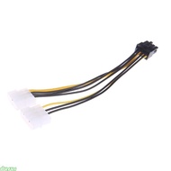 dusur 18cm Dual 4Pin to 8 Pin GPU Adapter Male to 8Pin Male Graphics Card Cable