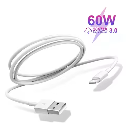 USB A to Lightning Cable For iPhone 14 13 12 11 Pro Max Plus XR Xs Max USB A Fast Cable Charger Wire