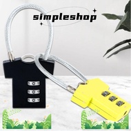 SIMPLE Password Lock, Aluminum Alloy 3 Digit Security Lock,  Cupboard Cabinet Locker Padlock Steel Wire Mini Suitcase Luggage Coded Lock