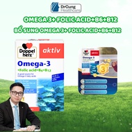 Doppelherz Omega 3 Fish Oil - Omega 3 Supplement, Folic Acid, Maintain Heart Health (30V)