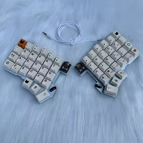 Silakka 54 Split Keyboard Wired Single-mode Ergonomic QMK Split Hot Swap Support VIAL Left and Right