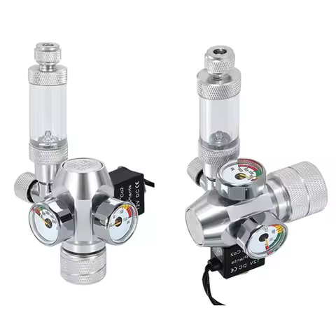 AC100-240V Aquarium CO2 Regulator Electromagnetic Valve Bubble Counter CO2 Control System Fish Tank 