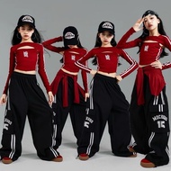 Next Day Delivery Girls jazz Dance Costume Children Practice Clothes Long-Sleeved Tops Street Costum