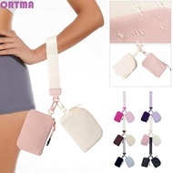 ORTMA Mini Zip Around Wristlet Wallet - Portable Design with Protective Case & Lanyard Keychain Atta