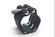皮革材質色士風硬橡膠吹嘴專用耐用皮革哨箍Saxophone Ligature Fastener Compact Durable Artificial Leather for Rubber Mouthp
