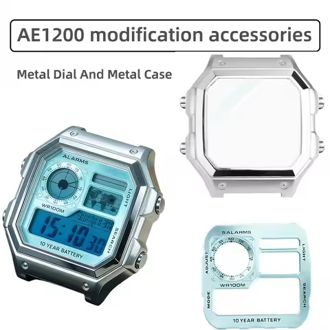 For Casio 3229AE-1200 modification accessories metal dial stainless steel shell AE1200 metal upgrade