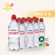 [CARTON] EVIAN Mineral Water Sports Cap 750ML X 12 (BOTTLE)