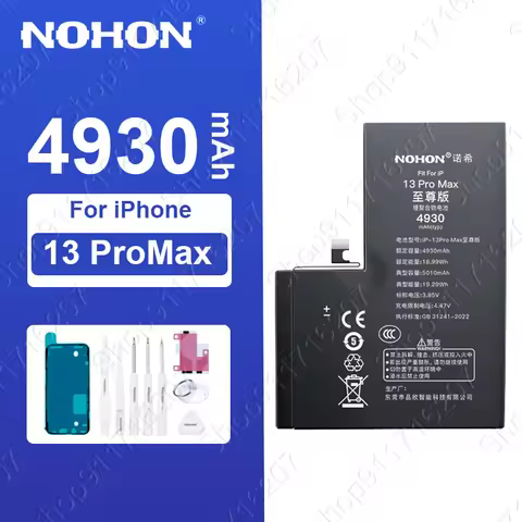 NOHON Large Capacity Battery for iPhone 13 Pro Max 12 11 XS X 7 Plus 8 11ProMax 12ProMax 13ProMax Li